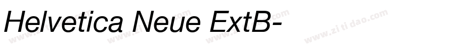 Helvetica Neue ExtB字体转换